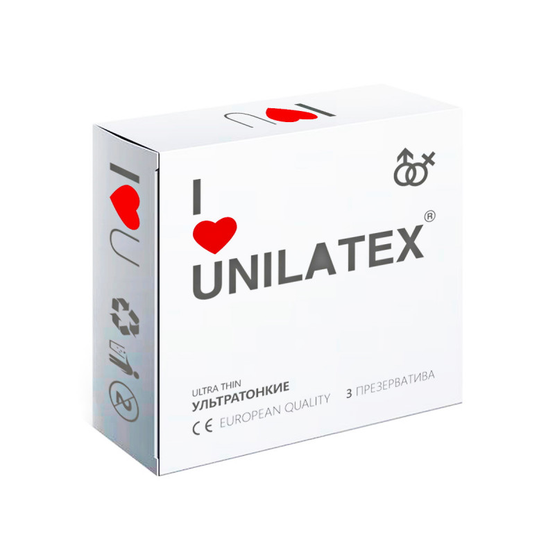 Презервативы Ультратонкие Unilatex Ultrathin 3шт 3012